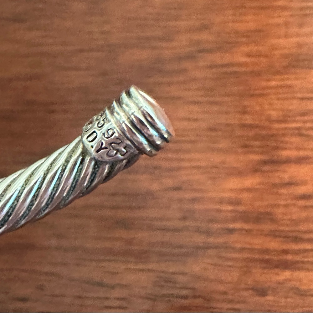 David Yurman 5mm Cable Classic Station Bracelet 14K Gold and Rubies - Picture 6 of 9